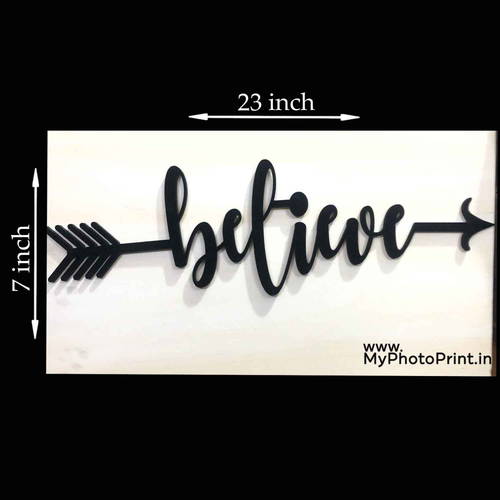 Believe Arrow Wooden Wall Decoration