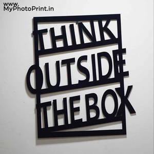 Think Out Side The Box 2.O Wooden Wall Decoration