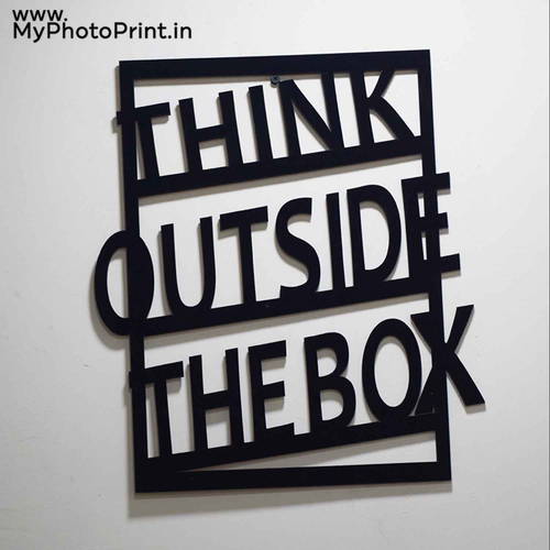 Think Out Side The Box 2.O Wooden Wall Decoration