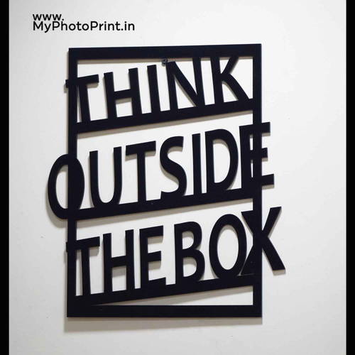 Think Out Side The Box 2.O Wooden Wall Decoration