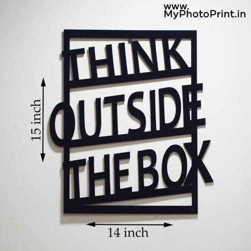 Think Out Side The Box 2.O Wooden Wall Decoration