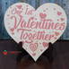 First Valentine Together Wooden Table Top