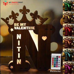 Customized A TO Z Alphabet Wooden Name Board With Multicolor