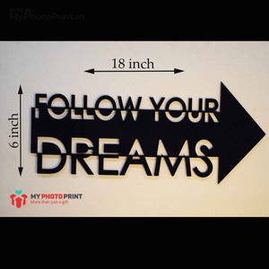 Follow Your Dreams Wooden Wall Decoration