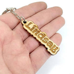 Customized Wooden Name Keychain 2