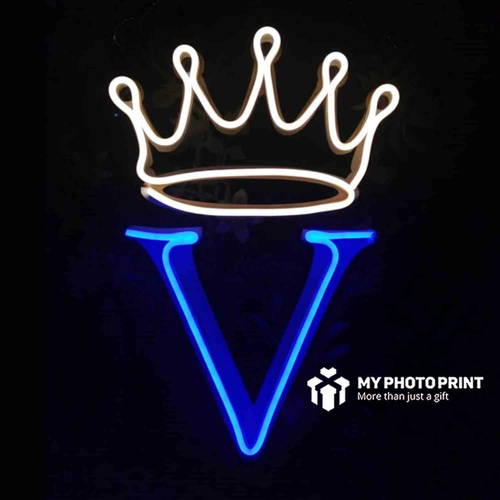 Custom Alphabetic Crown Led Neon Sign Decorative Lights Wall Decor 