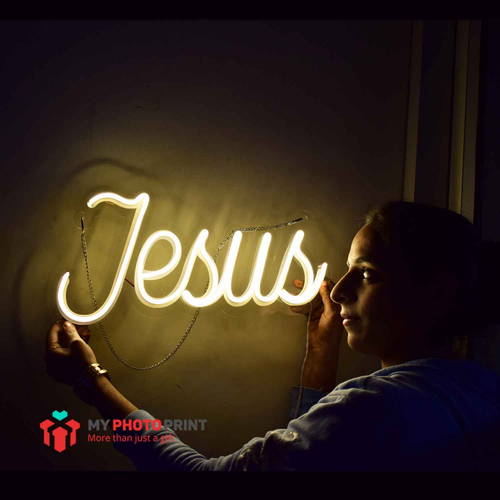 NEON JESUS LED NEON SIGN DECORATIVE LIGHTS WALL DECOR