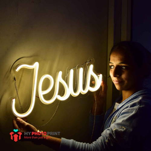 NEON JESUS LED NEON SIGN DECORATIVE LIGHTS WALL DECOR