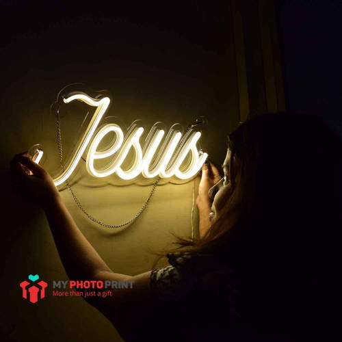 NEON JESUS LED NEON SIGN DECORATIVE LIGHTS WALL DECOR