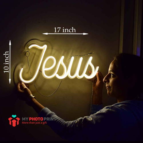 NEON JESUS LED NEON SIGN DECORATIVE LIGHTS WALL DECOR