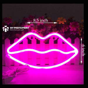 Neon Lip Shaped Led Neon Sign Decorative Lights Wall Decor