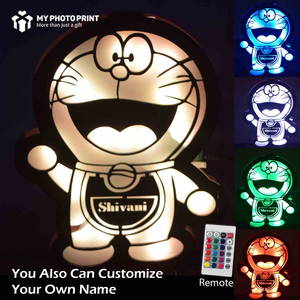 Customized Multicolor Doraemon Name Board With Led and Remote #1805