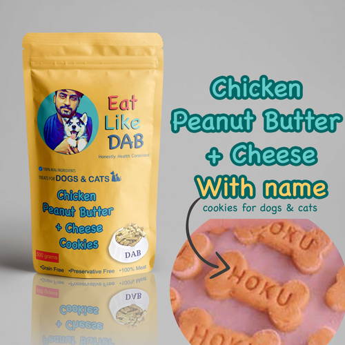 Personalized Home Made Peanut Butter & Cheese Dog Cookies/Treat With Your Dog Name On It