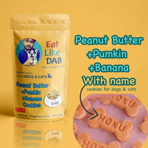 Home Made Peanut Butter+Pumkin+Banana Dog Cookies/Treat With Your Dog Name On It