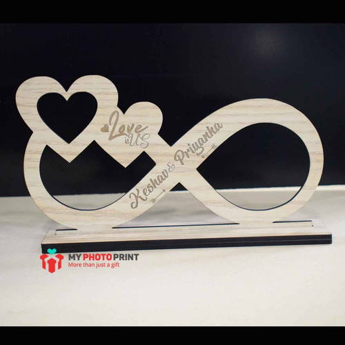 Personalized Couple Infinity Love Wooden Table Top