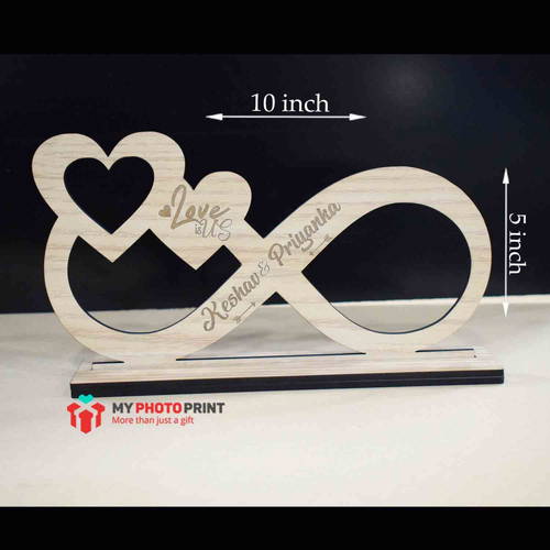 Personalized Couple Infinity Love Wooden Table Top