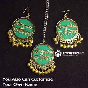 Customized Set Of Jhumka & Mangtika Jewellery