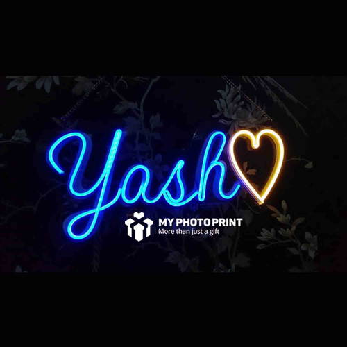 Custom Name With Heart Led Neon Sign Decorative Lights Wall Decor 2.0 