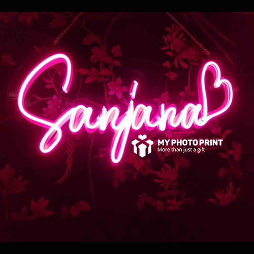 Custom Name With Heart Led Neon Sign Decorative Lights Wall Decor 2.0 