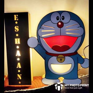 Customized Cartoon Character Led Wooden Name Board