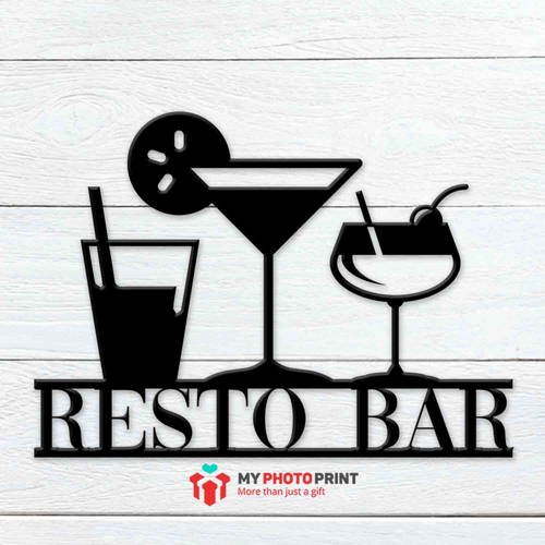 Customized Bar Name Wooden Wall Decoration