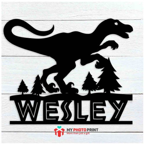 Customized Dinosaur Name Wooden Wall Decoration