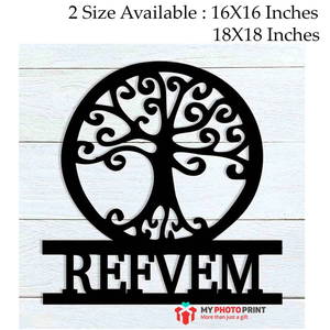 Customized Tree of Life Name Wooden Wall Decoration