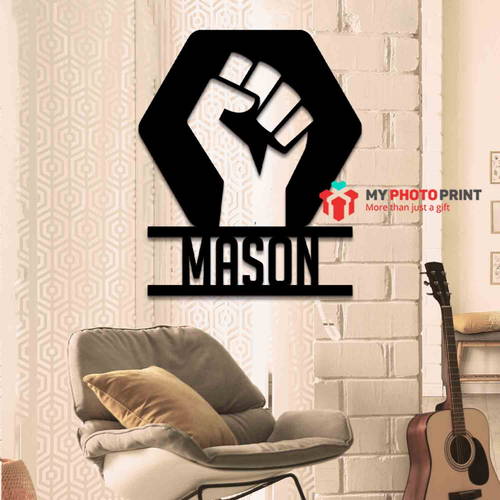 Customized Rise up Name Wooden Wall Decoration