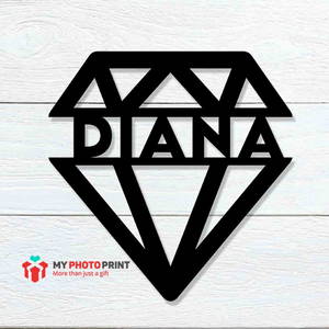 Customized Diamond Name Wooden Wall Decoration