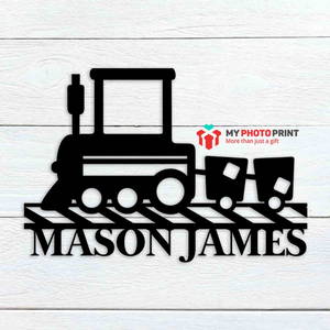 Customized Train Name Wooden Wall Decoration