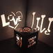 Customized Love Wooden Shadow Box Night with Electric Night Lamp