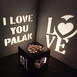 Customized Love Wooden Shadow Box Night with Electric Night Lamp