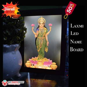 Laxmi ji Wooden Led Board