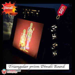 Triangular Prism Diwali Board