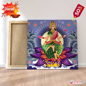 Maa Laxmi ji Photo Frame Canvas #1571 /Any Query Whatsapp Us After Order