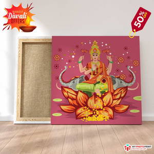 Maa Laxmi ji Photo Frame Canvas #1567 /Any Query Whatsapp Us After Order