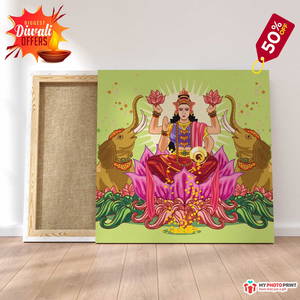 Maa Laxmi ji Photo Frame Canvas #1566 /Any Query Whatsapp Us After Order