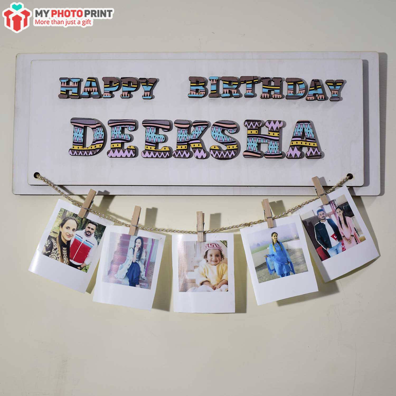 Customized Wall Hanging Photo With Name 5 Photo