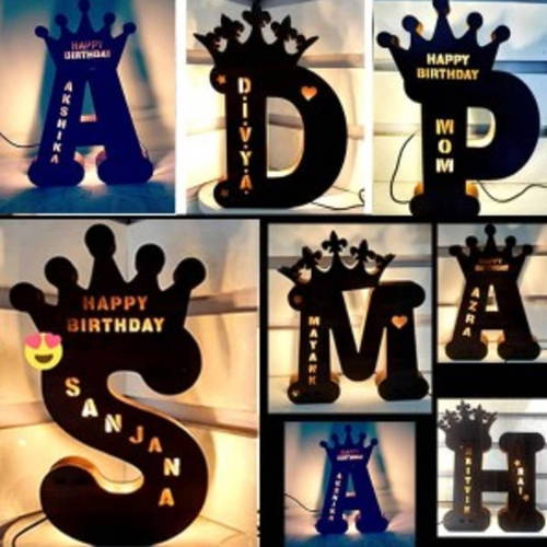 A Gift That Glows: A to Z Alphabet Wooden Name Lamp Board Gift - Customizable with Name and Special Occasion