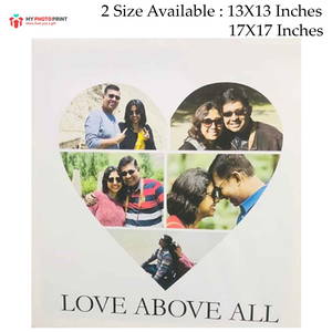 Customized Heart Photo Canvas With 5 Photo / You Can Ask Your Queries Or Share Photos on WhatsApp Also After Order