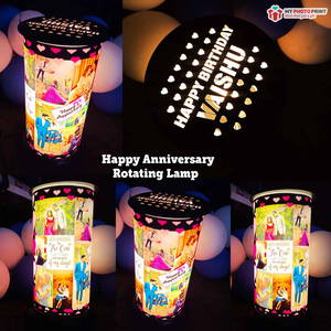 (Anniversary) Rotating Lamp Customized / You Can Send Photos Via WhatsApp Also After Order Or Query On WhatsApp