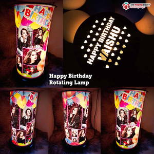 (Birthday) Rotating Lamp Customized / You Can Send Photos Via WhatsApp Also After Order Or Query On WhatsApp