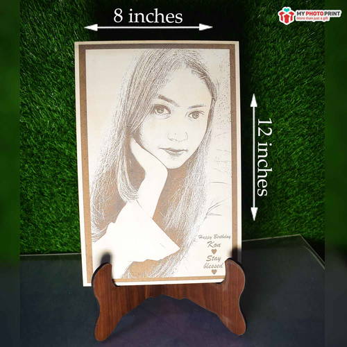 Customized Wooden Engrave With Your Photo & Text #126