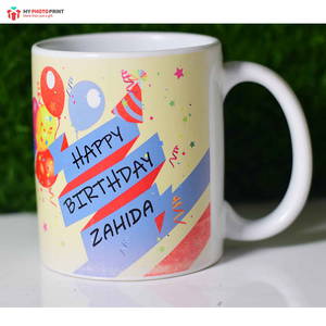 Happy Birthday Mug With Name And Date  