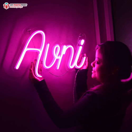 Custom Name Led Neon Sign Decorative Lights Wall Decor | Size Approx 12 Inches X 18 Inches According to Name 