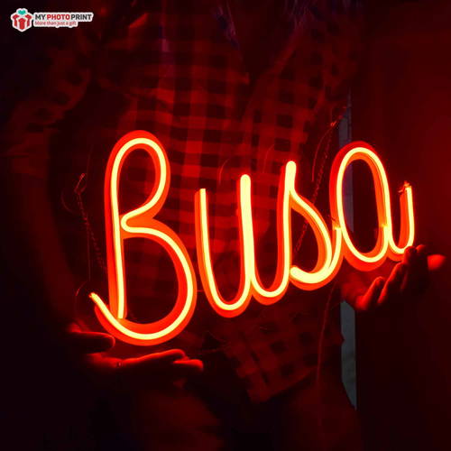 Custom Name Led Neon Sign Decorative Lights Wall Decor | Size Approx 12 Inches X 18 Inches According to Name 