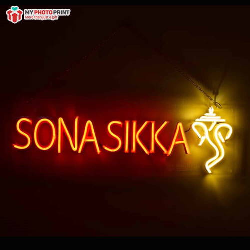 Custom Name With Ganesh Ji Led Neon Sign Decorative Lights Wall Decor