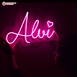 Custom Name With Heart Led Neon Sign Decorative Lights Wall Decor | Size Approx 12 Inches X 18 Inches According to Name