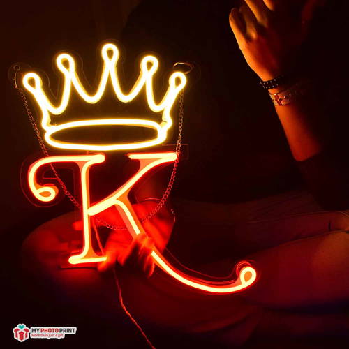 Custom Alphabetic Crown Led Neon Sign Decorative Lights Wall Decor 