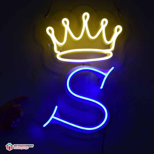 Custom Alphabetic Crown Led Neon Sign Decorative Lights Wall Decor 